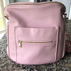 Fawn Design blush pink diaper/tote bag